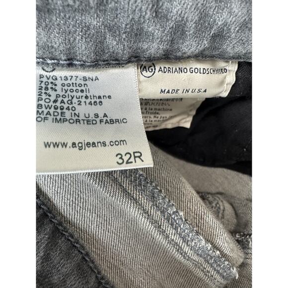 AG Adriano Goldschmied The Stevie Ankle Jeans Slim Straight Gray 32R - Picture 9 of 10